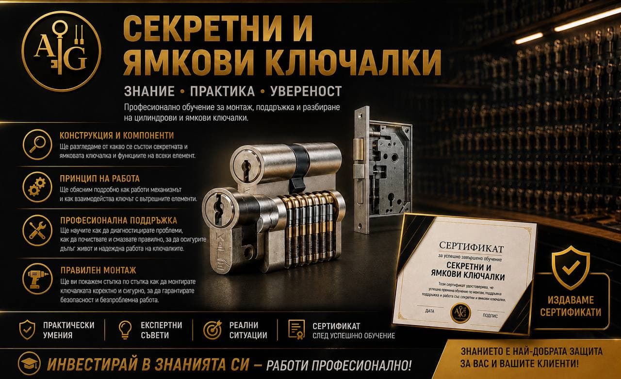 Работа с секретни и ямкови ключалки